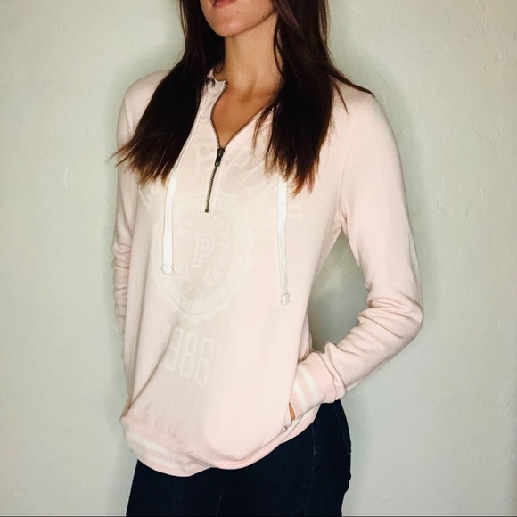 PINK Victoria's Secret Tops - Victoria’s Secret PINK Logo Quarter-zip